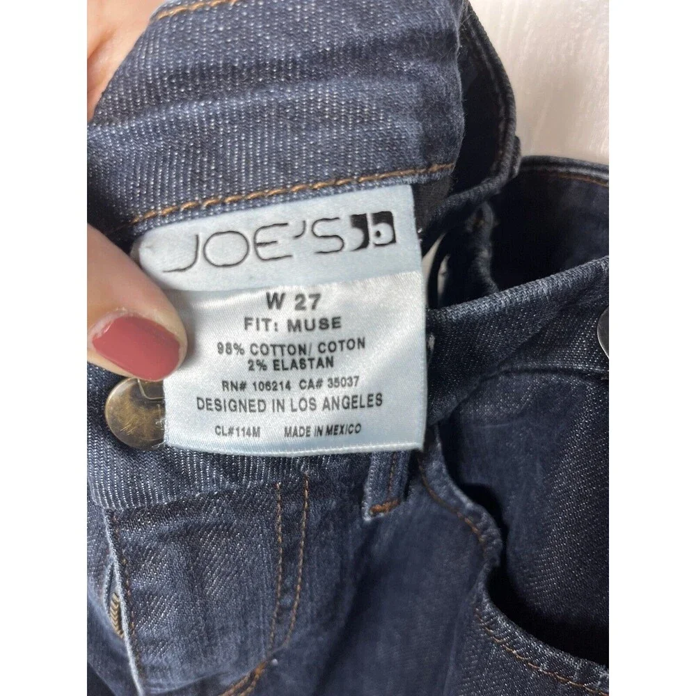 Joes Jeans Womens Muse Boot Cut Blue Pockets Dark Denim Mid Rise 27